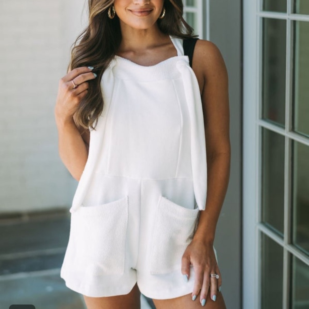 White French terry romper